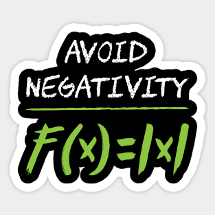 Avoid negativity math Sticker